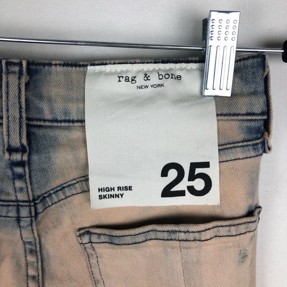 NWT Rag & Bone Bleach Blush High Rise Skinny - Picture 5 of 5